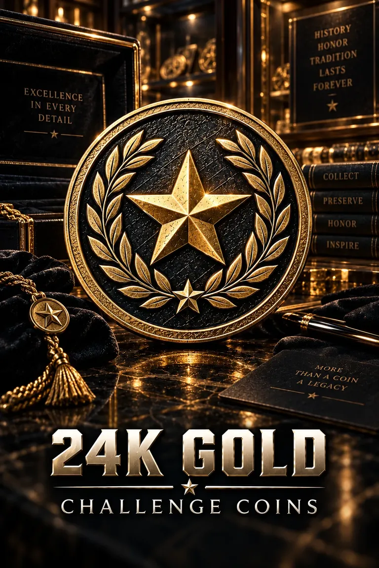 24K Gold .999 FINE challenge coins