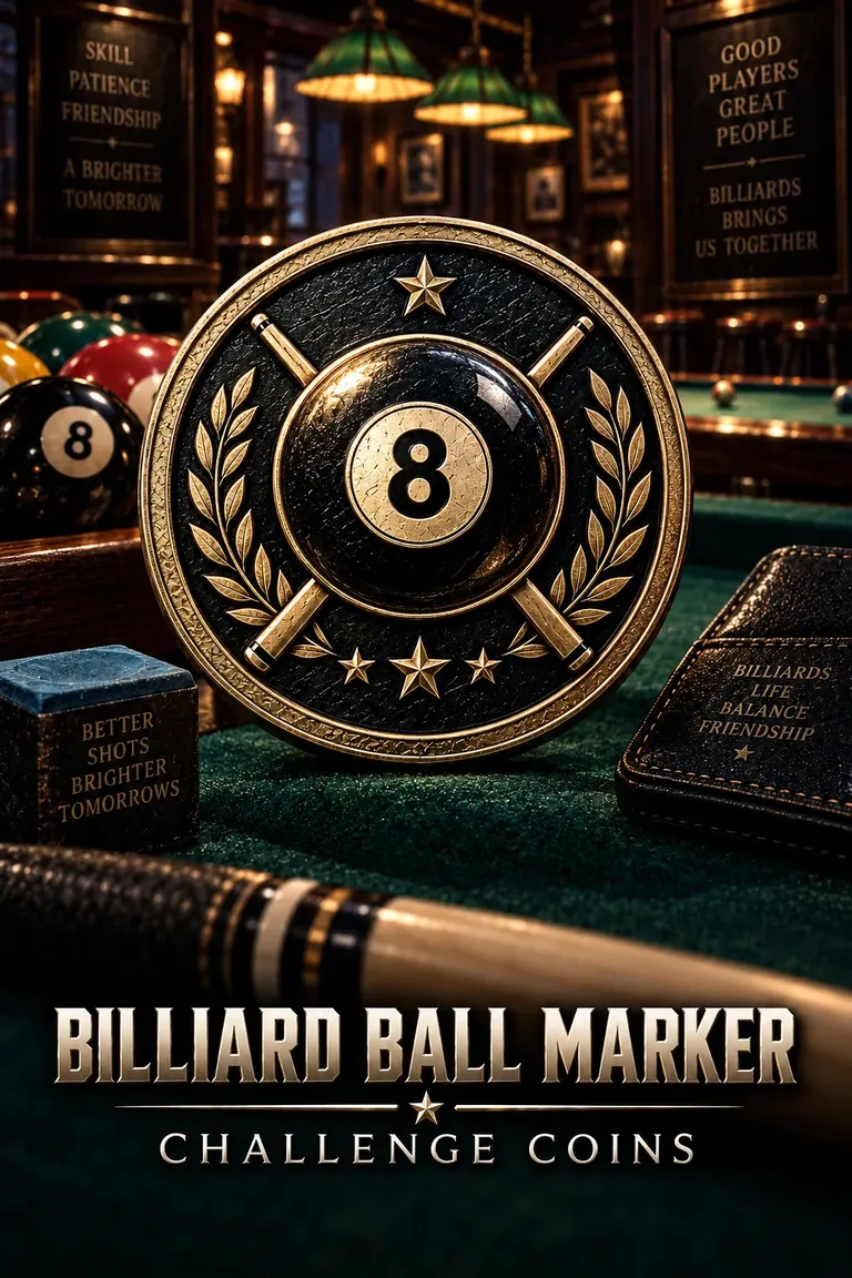 Billiard Ball Marker Coins challenge coins