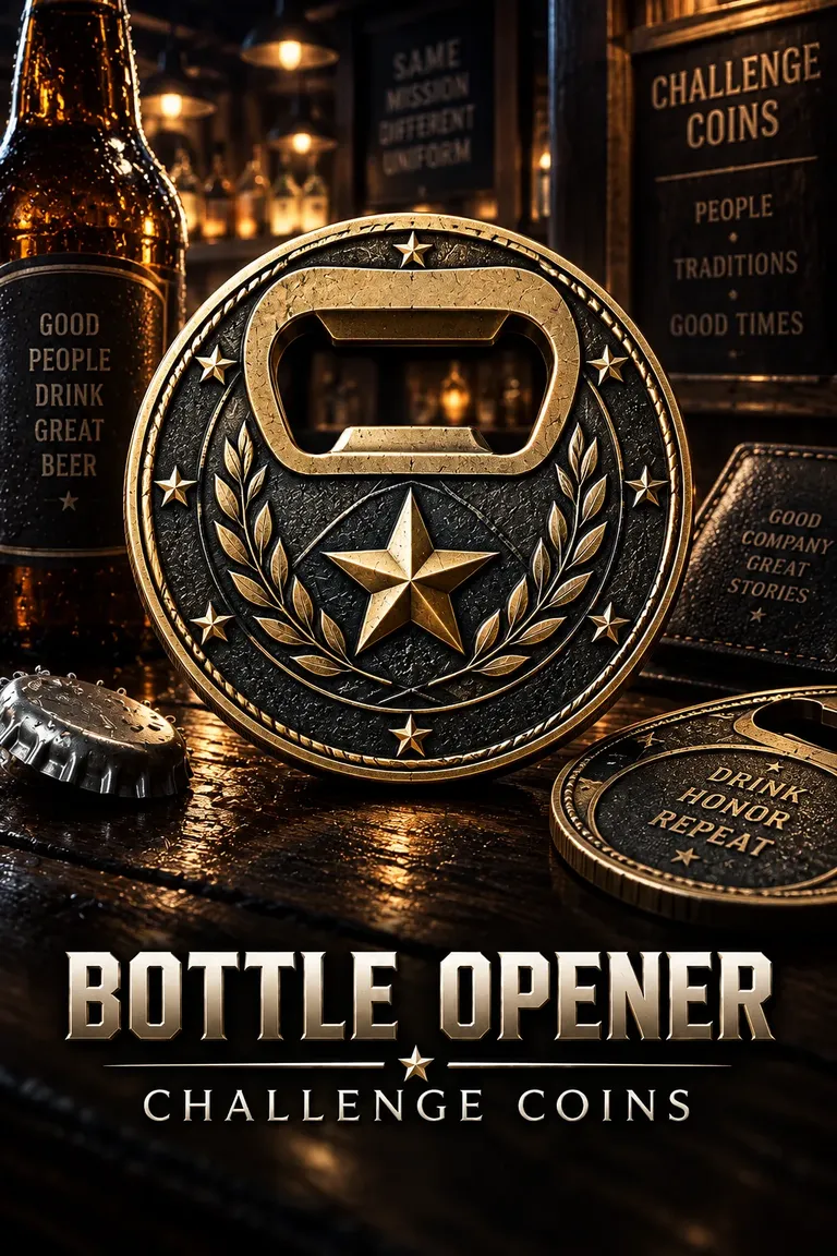 Bottle Opener challenge coins