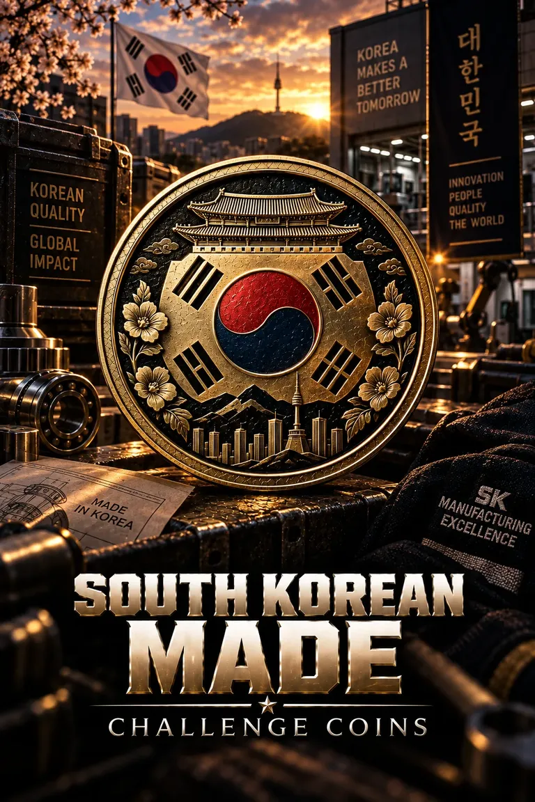 South Korean Made challenge coins