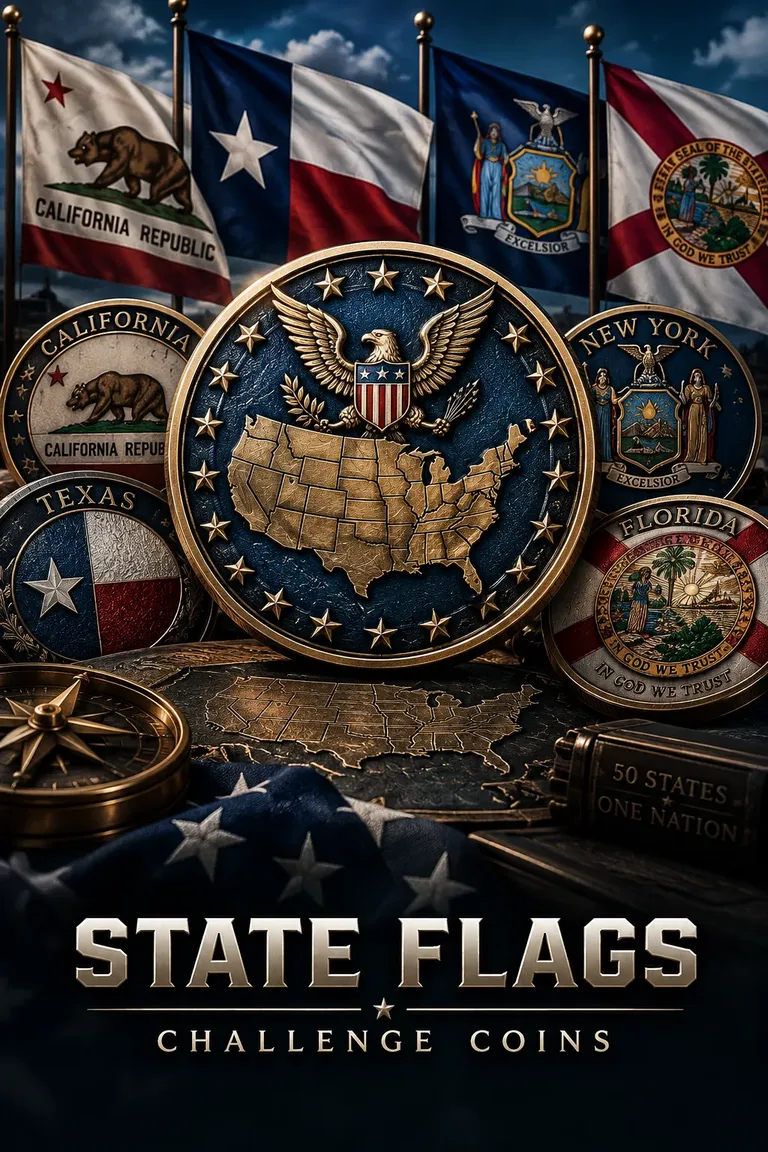 State Flags challenge coins