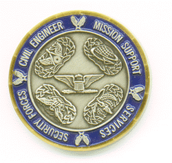 1999 375th Support Group mission support challenge coin, Side A