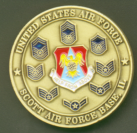 1999 Scott Air Force Base heritage challenge coin, Side B