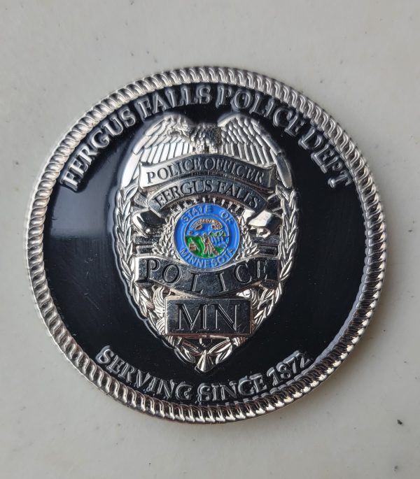 FERGUS FALLS, MN - POLICE - Challenge Coin - Image 2