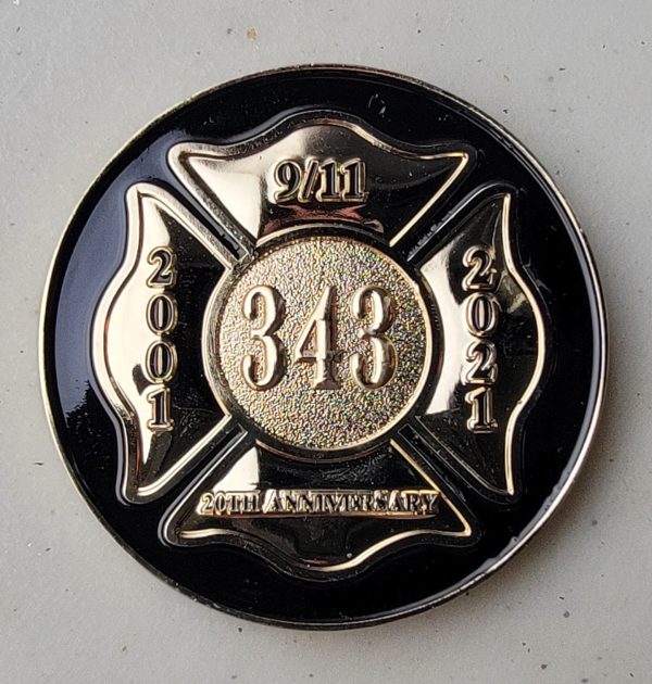 FDNY 20th ANNIVERSARY- CHALLENGE COIN - Image 2