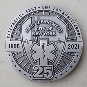 FDNY EMS 25TH ANNIVERSARY  - Challenge Coin