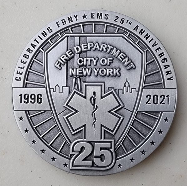 FDNY EMS 25TH ANNIVERSARY  - Challenge Coin