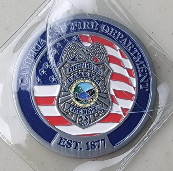 CAMBRIA CSD FIRE DEPT - Challenge Coin - Image 2