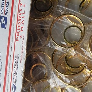 25 - SHINY GOLD - 2" - CHALLENGE COIN HOLDER KEYCHAIN