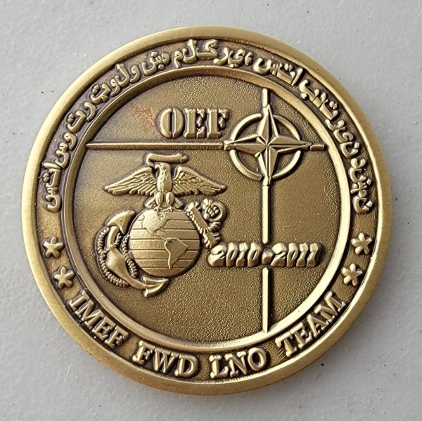 AIR GROUND TEAM - MARINE Challenge Coin - Afghanistan - Image 2