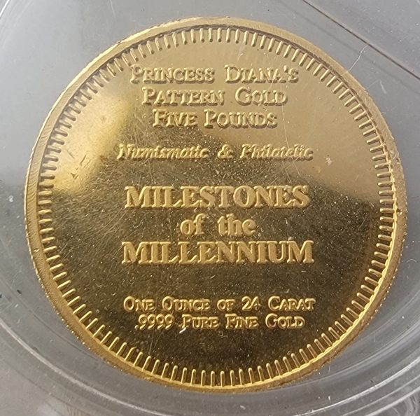 24K GOLD .999 Coin - Princess DIANA - Image 2