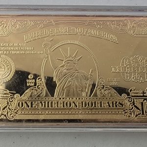 4oz BAR .999 FINE SILVER, 24K GOLD PLATED