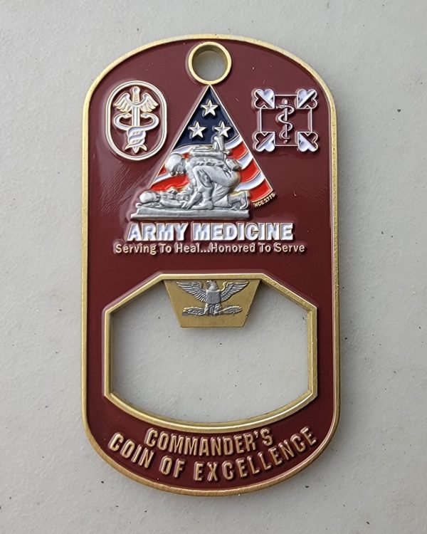 BARQUIST ARMY HEALTH CLINIC - 2.5" BOTTLE OPENER - Challenge Coin - Image 2