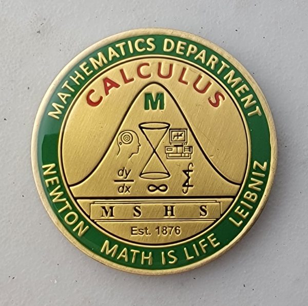 MANITOU SPRINGS HIGH SCHOOL - CALCULUS - Challenge Coin - Image 2
