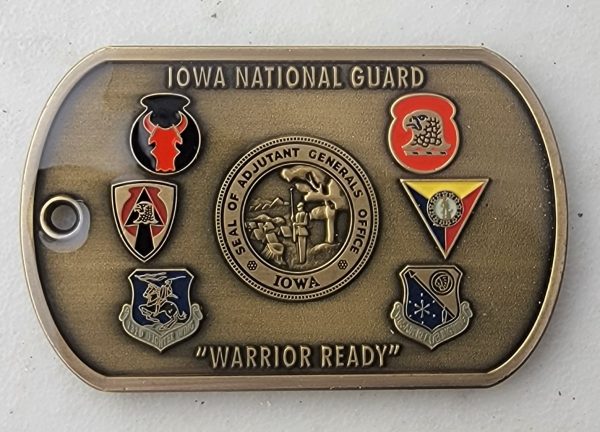 IOWA NATIONAL GUARD - 2 STAR - Challenge Coin - Image 2