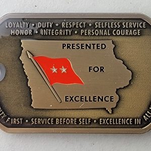 IOWA NATIONAL GUARD - 2 STAR - Challenge Coin