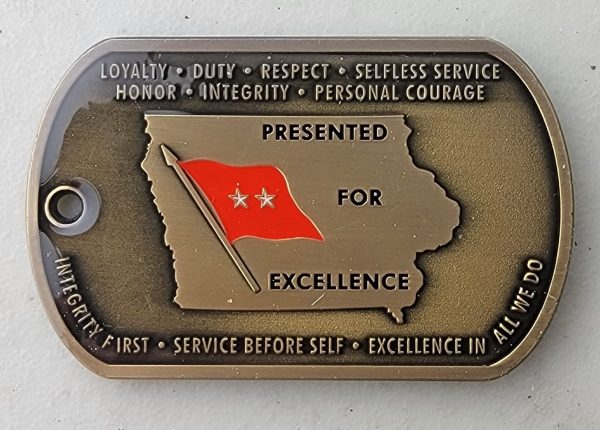 IOWA NATIONAL GUARD - 2 STAR - Challenge Coin