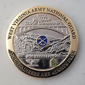WEST VIRGNIA ARMY NATIONAL GUARD - SHINY - Challenge Coin