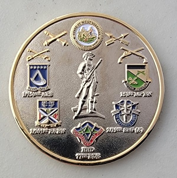 WEST VIRGNIA ARMY NATIONAL GUARD - SHINY - Challenge Coin - Image 2