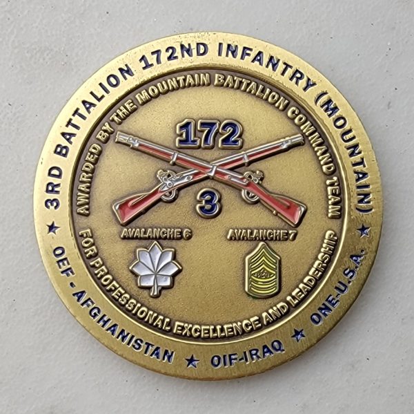 3RD BATTLION 172ND INFANTRY (MOUNTAIN) - Challenge Coin