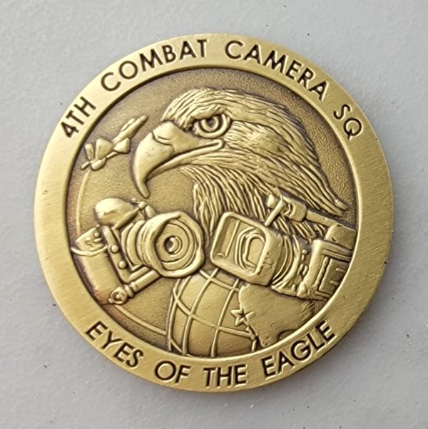 4TH COMBAT CAMERA SQ - Challenge Coin