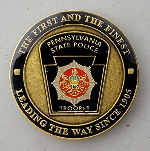 PENNSYLVANIA STATE POLICE - TROOP N FERN RIDDGE - Challenge Coin - Image 2