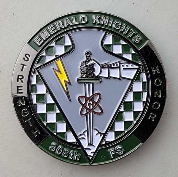 308th FS -  EMERALD KNIGHTS - Challenge Coin