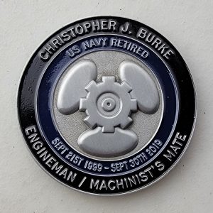 BURKE - RETIRED MACHINIST'S MATE - Challenge Coin