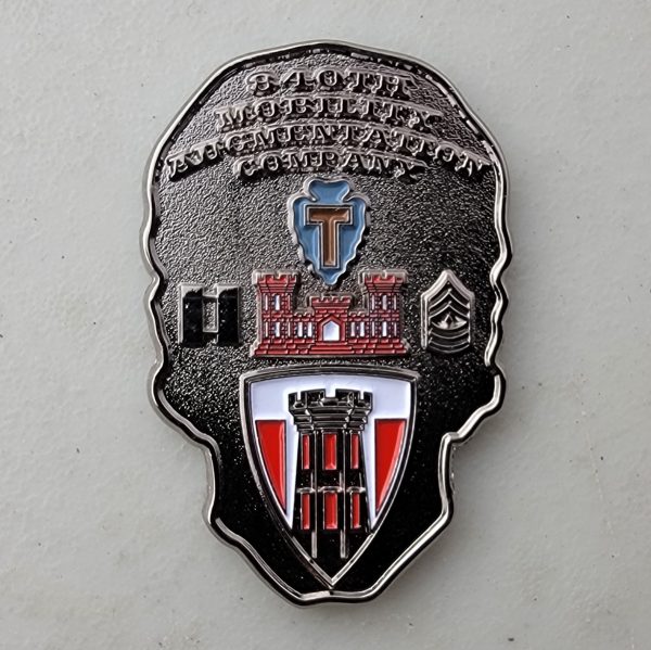 840th MOBILITY AUGMENTATION COMPANY - SKULL - Challenge Coin - Image 2