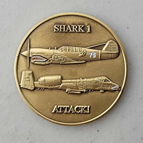 75TH FIGHTER SQ - TIGER SHARLS - Challenge Coin - Image 2