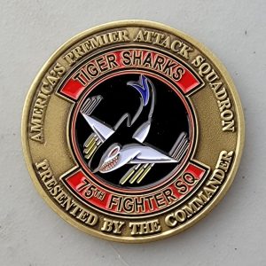 75TH FIGHTER SQ - TIGER SHARLS - Challenge Coin