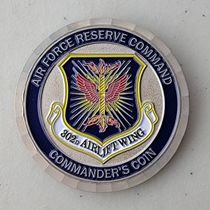 302d AIRLIFT WING - MATTE NICKEL- Challenge Coin