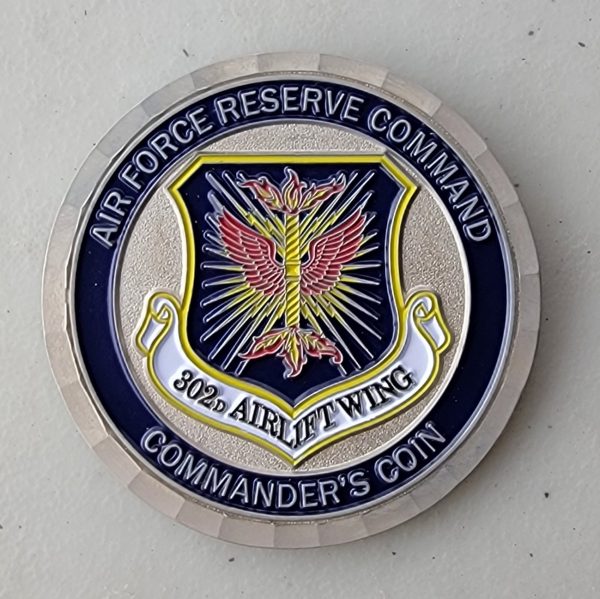 302d AIRLIFT WING - MATTE NICKEL- Challenge Coin
