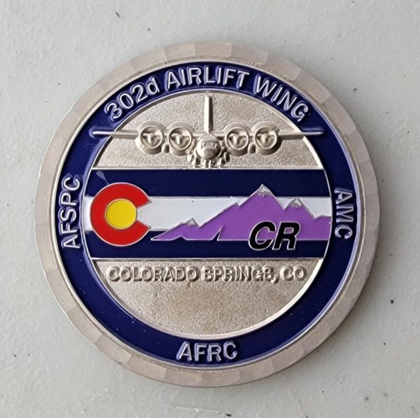 302d AIRLIFT WING - MATTE NICKEL- Challenge Coin - Image 2