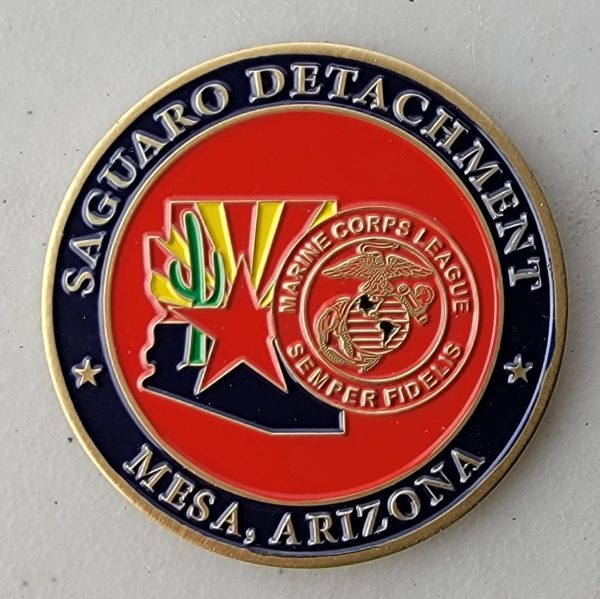 MARINE CORPS LEAGUE - SAGUARO DETACHMENT MCL - Challenge Coin - Image 2