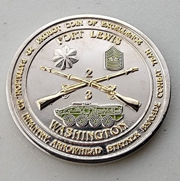 2D BATTALION 3D INFANTRY - PATRIOTS - Challenge Coin - Image 2