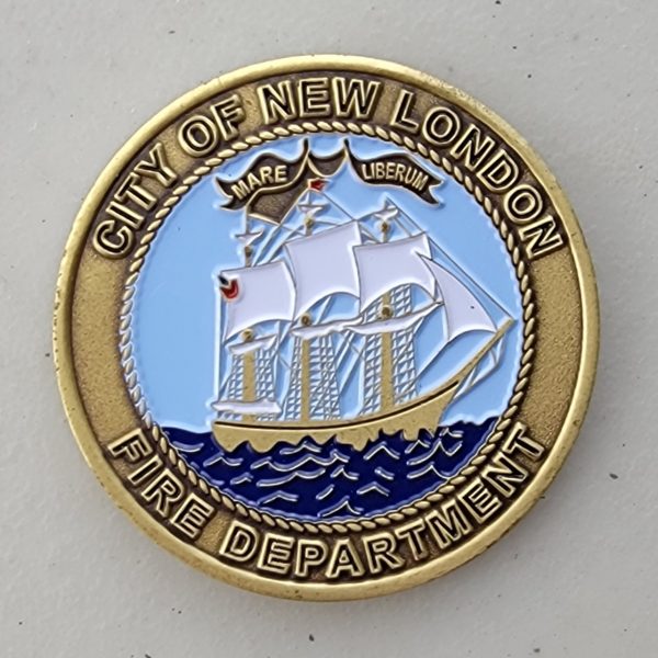 NEW LONDON FIRE DEPT - Challenge Coin - Image 2