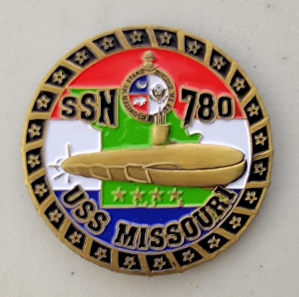 USS MISSOURI - SSN 780 - MIGHTY MO - Challenge Coin - Image 2