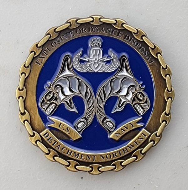 FIRE IN THE HOLE - NAVY EOD NW - Challenge Coin - Image 2