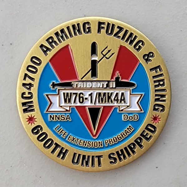 W76-1/MK4A - TRIDENT II - NNSA - DOD - Challenge Coin