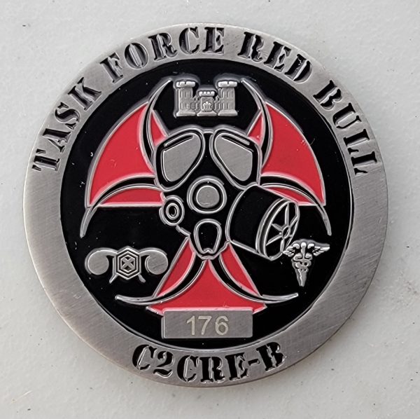 107TH ENGINEER BATTALION - TASK FORCE RED BULL - Challenge Coin - Image 2