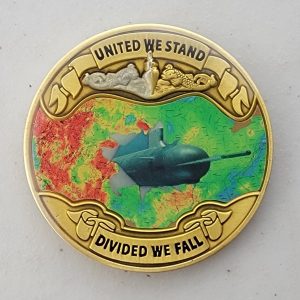 USS MISSOURI- SSN 780 - UNITED WE STAND - DIVDED WE FALL - Challenge Coin