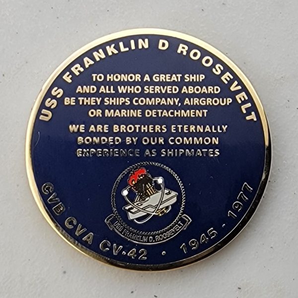 USS FRANKLIN D ROOSEVELT - Challenge Coin - Image 2