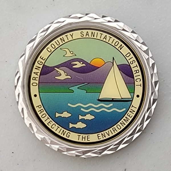 ORANGE COUNTY SANITATION DISTRICT - MATTE NICKEL - Challenge Coin