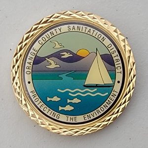 ORANGE COUNTY SANITATION DISTRICT - MATTE GOLD - Challenge Coin