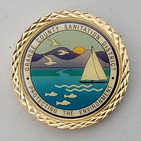 ORANGE COUNTY SANITATION DISTRICT - MATTE GOLD - Challenge Coin