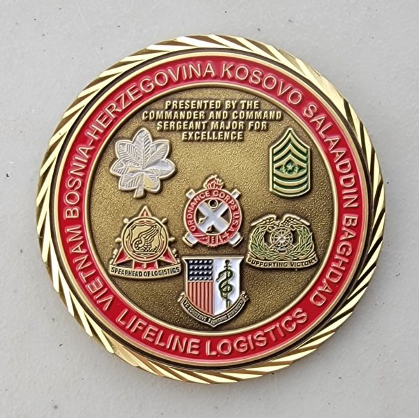299th BRIGADE SUPPORT BATTALION 1 ID - Challenge Coin - Image 2