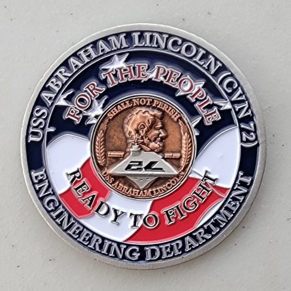 USS ABRAHAM LINCOLN - CVN 72 - Challenge Coin - Image 2