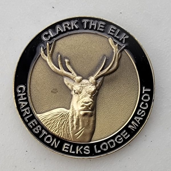 CHARLESTON ELKS LODGE MASCOT - Challenge Coin - Image 2