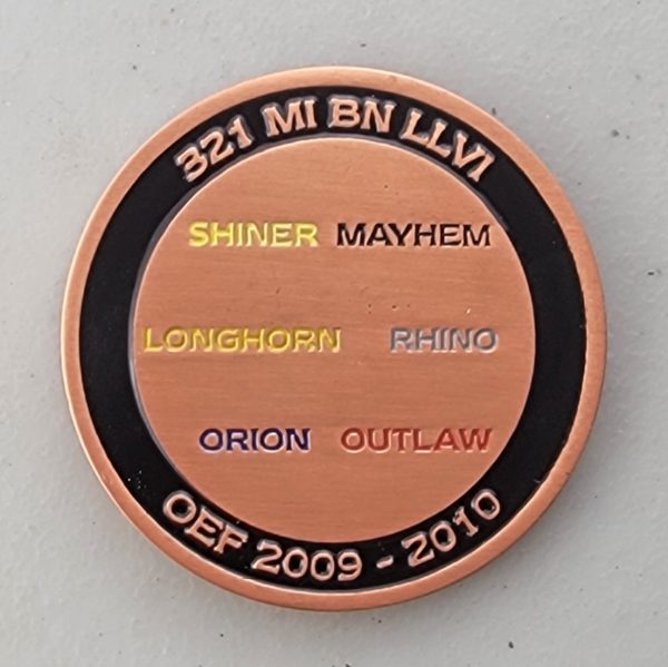 321 MI BN LLVI - Challenge Coin - Image 2
